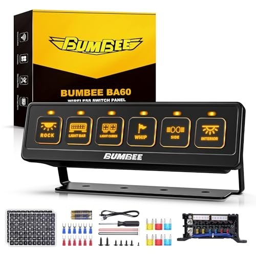 6 Gang Wireless Switch Panel - Multi-Function Toggle Switches, 80A ...