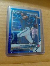 Austin Martin - 2021 Bowman Chrome Prospect #BCP-245 - BLUE MOJO REFRACTOR /150