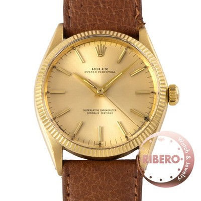 ROLEX Oyster perpetual 1005 Made in 1964 K14 Yellow Gold from JAPAN