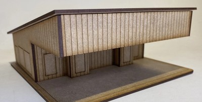 Drive Through Fast Food. Take Away. Burger Bar Restaurant MDF Modellbausatz. 1:76