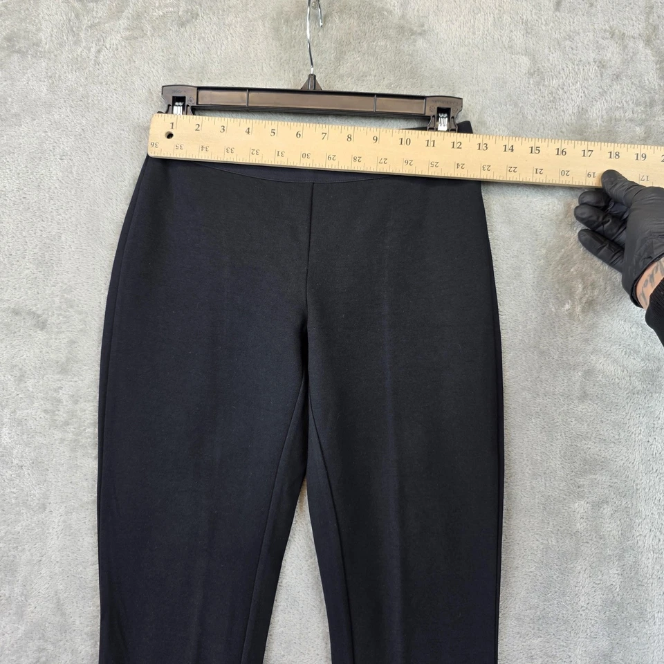 J.Crew Pants Womens 2 Black Ponte Knit Back Zip Leggings Stretch Style 31090 - Image 2 of 4