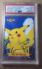Pokemon 1999 Topps Pikachu Veronica "Ash" Taylor Signed Dual Graded PSA 8-PSA 9