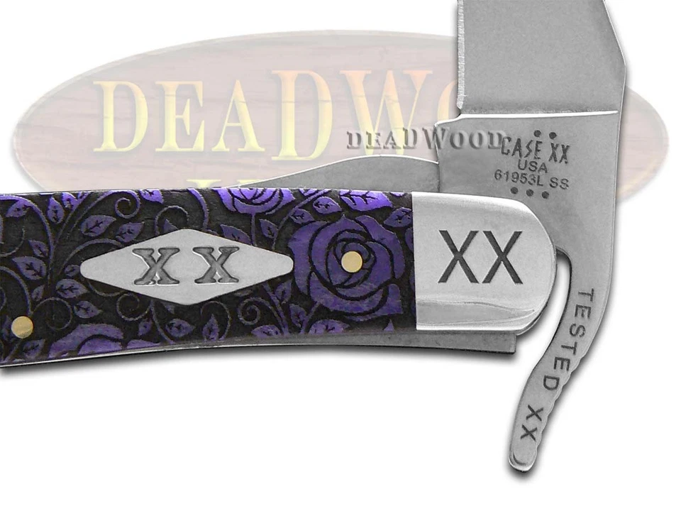 Cuchillo de Bolsillo Case xx Cuchillos Russlock Ultra Violeta Rosas 12507R Acero Inoxidable 1/500 Foto 2 de 4