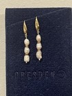 Freshwater Pearl Cluster Drop Gold Plated Sterling Silver Earrings