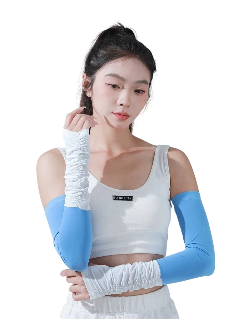 Women UPF50+ UV Sun Protection Cooling Arm Sleeves Outdoor Sports