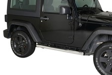 Schwellerrohre mit Tritt für JEEP Wrangler JK 3 Türer 2011> Edelstahl Ø76mm mit 