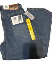 Frye Barrel Jeans Women  s Sz 8 Blue Button Fly Medium Wash High Rise