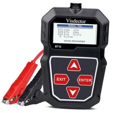 BT10 Car Battery Tester 12V 100-2000 CCA Digital Battery Load Tester, Black/Red