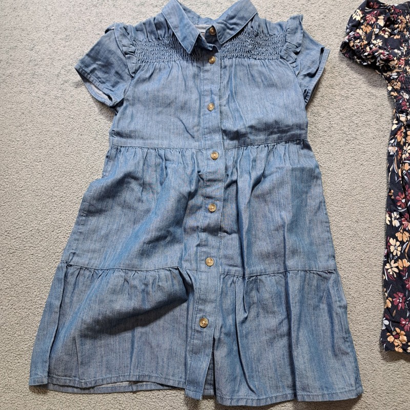 Bundle of 2 Wonder Nation Kids Girls Dreses Size 4-5 Blue Outdoor