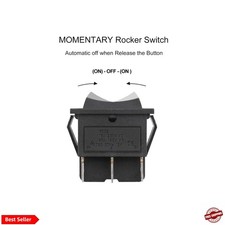 DPDT Momentary Rocker Switch ON-Off-ON,6-Pin 3 Position Snap-in Toggle Switch...