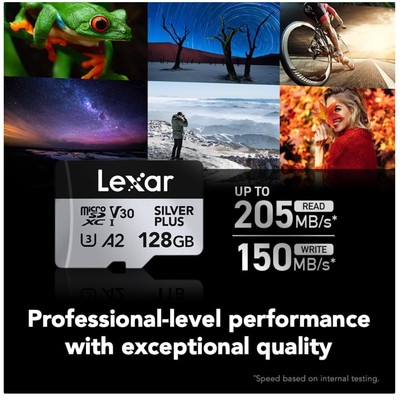 Professional V30 128GB MicroSDXC Memory Card - 205/150 MB/s