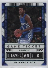 2020 Panini Contenders Draft Picks Game Ticket Green Explosion De'Aaron Fox 1hs9