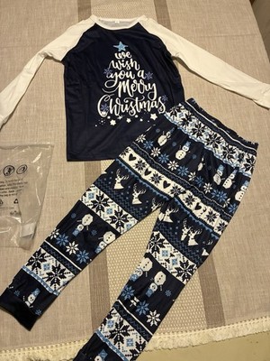 Christmas Pajamas For Kids/Brand New In Package/8T/blue&white/snowman