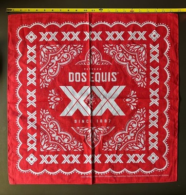 NEW ~ Dos Equis XX Bandana / Scarf 22'' x 22''