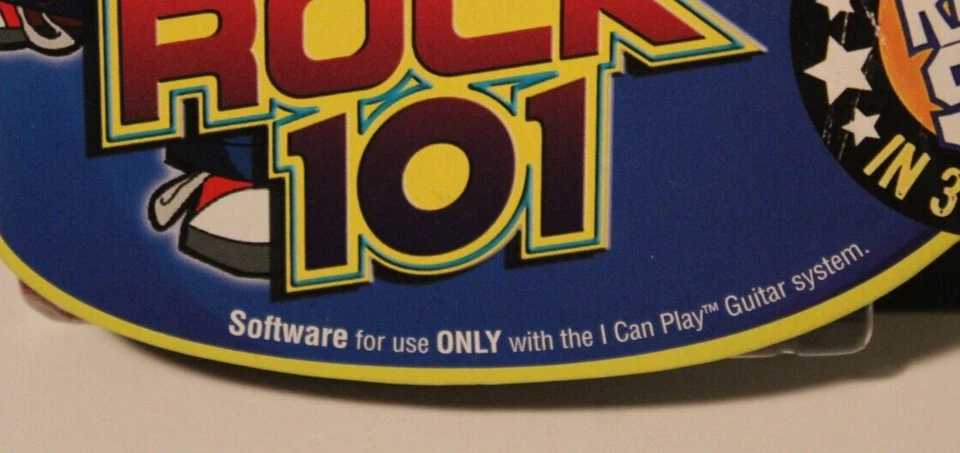 Mattel I Can Play Guitar Rock 101 Includes 6 Songs, Software For Use w/ ICPG New - Image 2 of 4