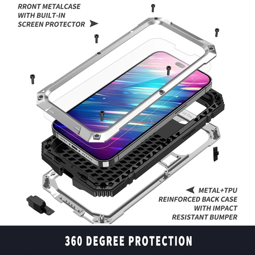 Metal Gorilla Glass Shockproof HeavyDuty Stand Case For iPhone 16 15 14 13 12 AU - Picture 35 of 55