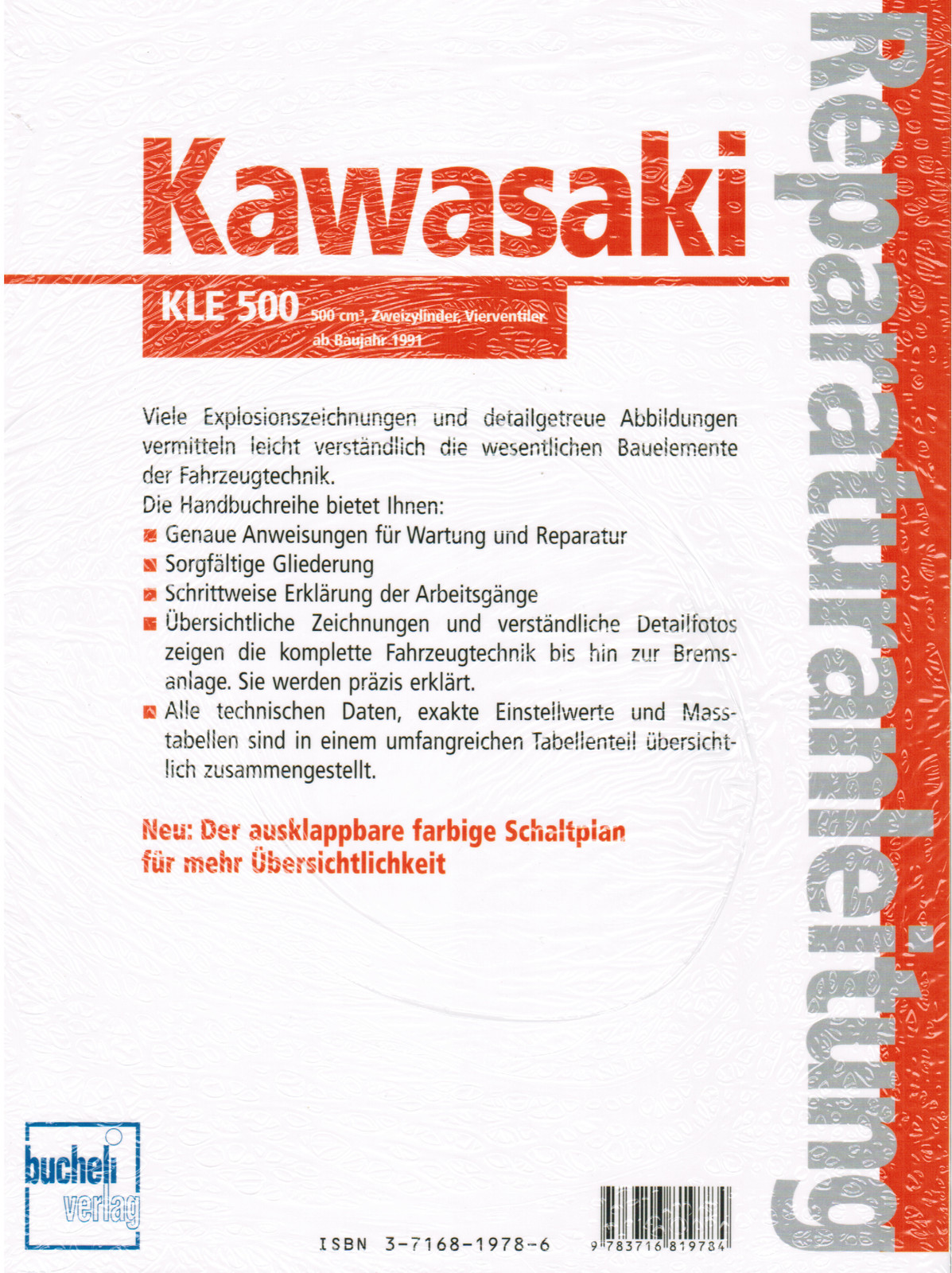 Thumbnail - Buch Reparaturanleitung Kawasaki Kle 500 Kle500 Ab Baujahr 1991band