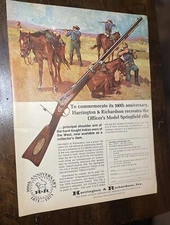 1971 H&R Centennial Springfield Officer's Model Rifle Original Print Ad#41129