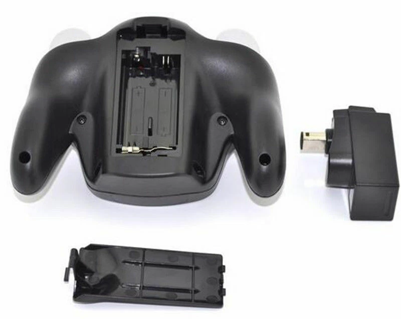 BlackWireless Gamecube Controller w/ Adapter Wavebird Style for Nintendo NGC GC  - Image 3 of 4