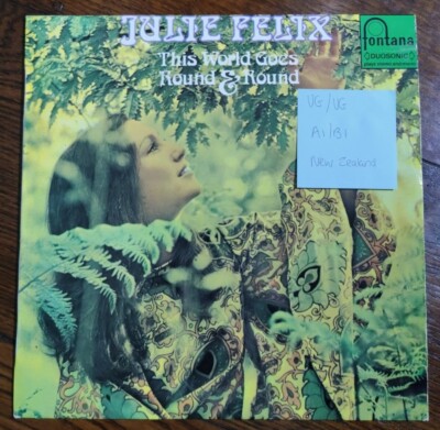 Julie Felix This World Goes Round & Round Vinyl Record VG/VG TY886480 1st Press