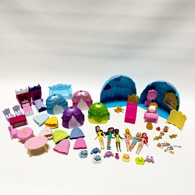 Disney Princess Polly Pocket Secret Style Mini Figure Doll Dress Lot B1