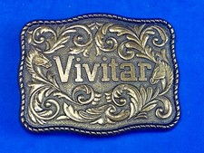 Vivitar Camera Company Promotional Adverting Western Ornate Scroll Belt Buckle