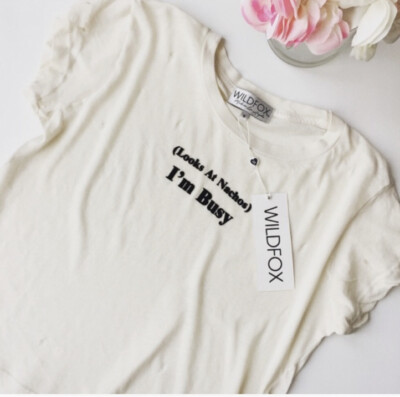 New Wildfox Priority Distressed Tee