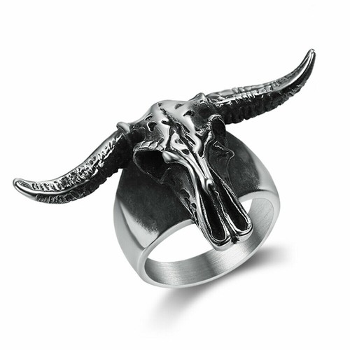 Totenkopf Biker Ring Edelstahl Gothig Silber Herren Männer Rocker Skull Gold - Bild 10 von 41