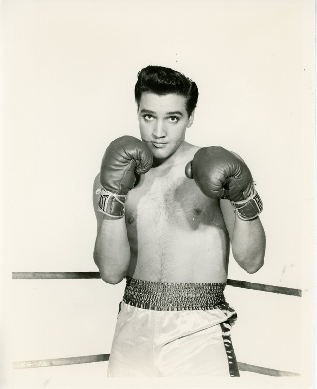 Elvis Presley in Kid Galahad 8x10 black & white glossy photo - vintage repro