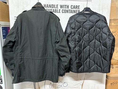 ORIGINAL US ALPHA INDUSTRIES M65 FELDJACKE MIT INNENFUTTER MADE IN USA SCHWARZ MED REG - Bild 2 von 7
