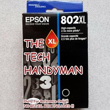 EPSON GENUINE 802XL BLACK INK NO RETAIL BOX for the WORKFORCE PRO WF-4720