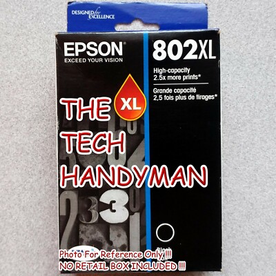 EPSON GENUINE 802XL BLACK INK (NO RETAIL BOX) for the WORKFORCE PRO WF-4720