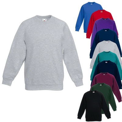 Fruit of the Loom Kinder Sweat Shirt Classic Raglan Sweat Pullover 104-164