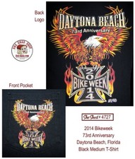 2014 Bikeweek 73rd Anniversary Daytona Beach, Florida - Black Medium T-Shirt