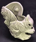 VTG 1950s McCoy Pottery Gray Squirrel Planter Vase 4.5" Tall MCM USA Ceramic