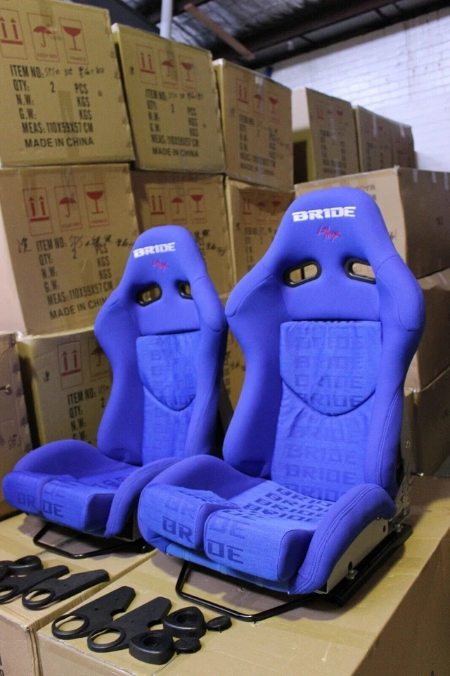 1x Bride Seat stradia Blue Fiberglass Bride Japan ADR appv Car Racing Sport seat - Image 4 of 4