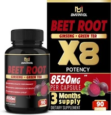  Beet Root Extract Capsules 8550Mg - Green Tea, Red Spinach, Ginseng - S