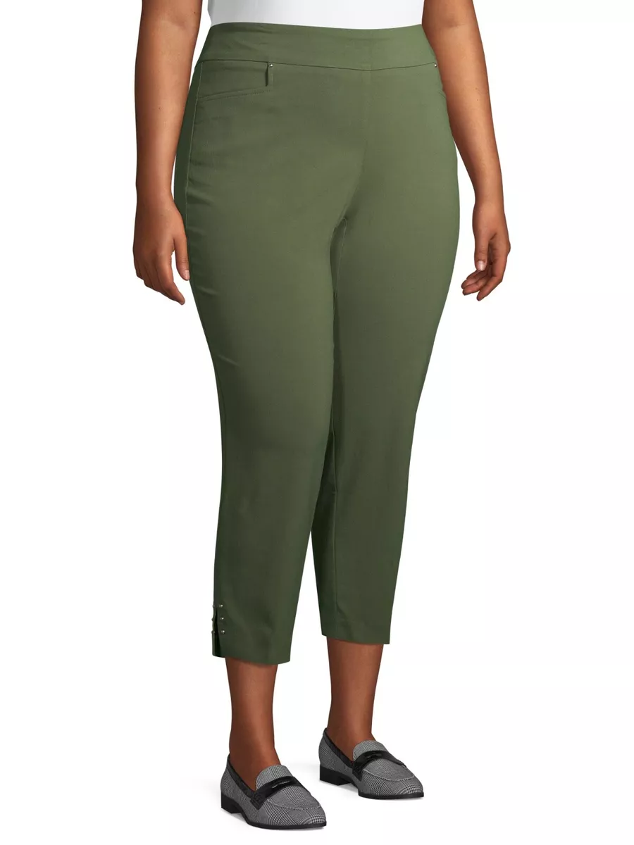New Terra Sky Women Plus Size 4X 28W 30W Green Amber Skinny