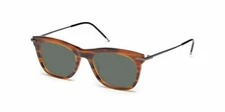 Authentic THOM BROWNE TB-712-B-T-WLT-BLK-52 Walnut Black Sunglasses 52mm (81-13)