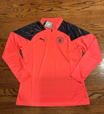 Manchester City Puma 1/4 Zip Soccer Football Training Top 23/24
