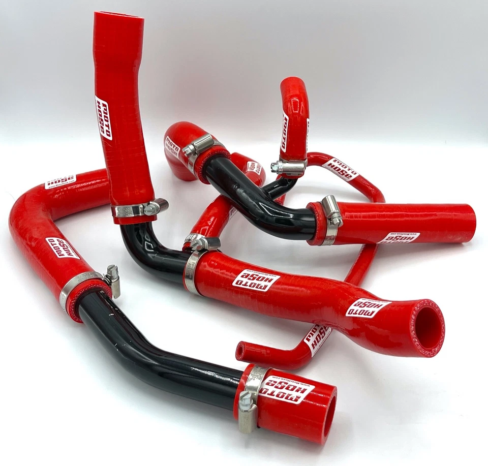 Manguera de radiador de silicona roja 23-252R Yamaha YZFR6 YZF R6 2006-2026 Foto 3 de 4