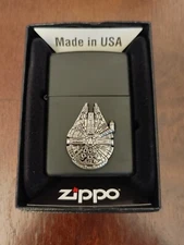 Custom Star Wars Millennium Falcon Lighter w/ Pewter Emblem, New