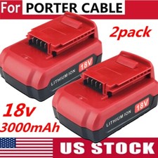 2Pack 18V Lithium Ion Battery for Porter Cable 18 Volt PC18B PC18BL PC18BLX Tool