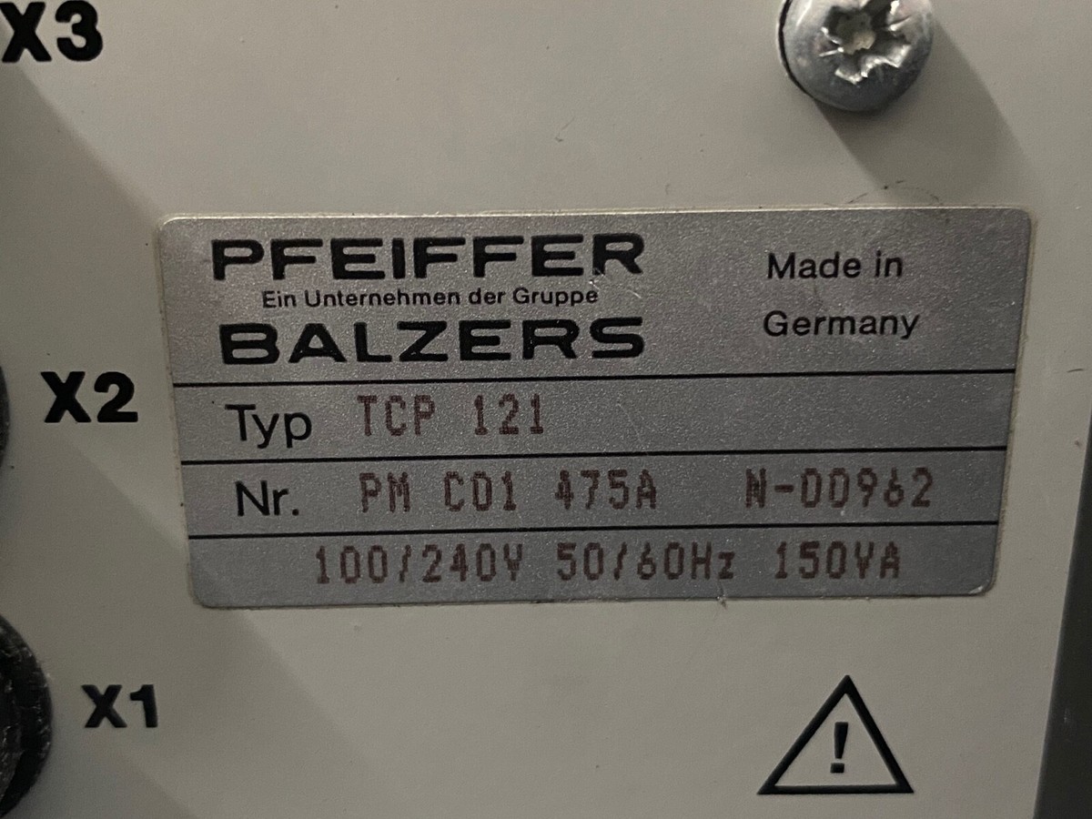 Pfeiffer Balzers TCP 121 Turbo Pump Controller | eBay Pfeiffer Balzers TCP 121 Turbo Pump Controller | eBay