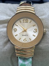Two Toned Women s Cuff Watch
