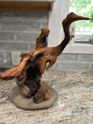 Boris Kutchnukov Carved Wooden Sculpture Of A Bird Signed 1986 Famed Artist
