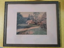 Early Wallace Nutting Hand Tinted Print "The Nest" In Original Frame