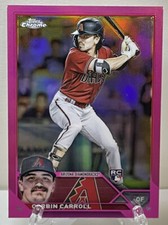 2023 Topps Chrome CORBIN CARROLL Pink Refractor RC #95 Diamondbacks Rookie MLB
