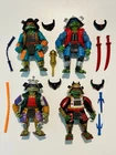 Lot Of 4 1993 Movie III Teenage Mutant Ninja Turtles W/ Accessories Playmates