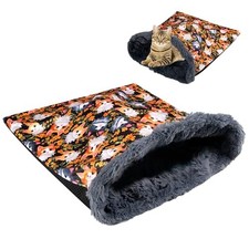 Cat Bed Cave Sleeping Bag, Cozy Soft Cat Bed, Pet Mat Self Warming Pad Sack f...
